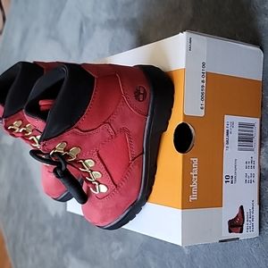 COPY - NWT Timberland 6 Inch Field Boot, Dk Red/Blk, Toddler Sizes